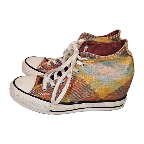 Converse x Missoni Chuck Taylor All Star Lux Mid Hidden Wedge Shoes Womens 7.5 - Picture 2 of 9